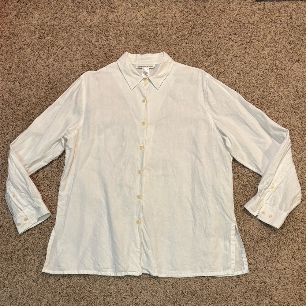 🎀 2 for $20sale 🎀 Jones New York button down linen tunic